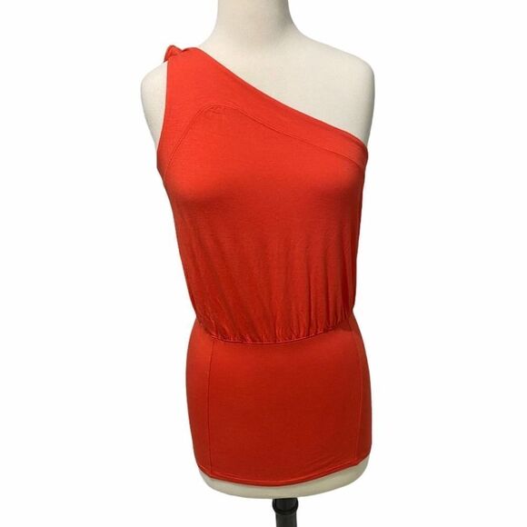 Free People Shindig‎ One Shoulder Top Orange Large - Picture 2 of 11